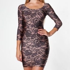 American apparel floral bodycon dress